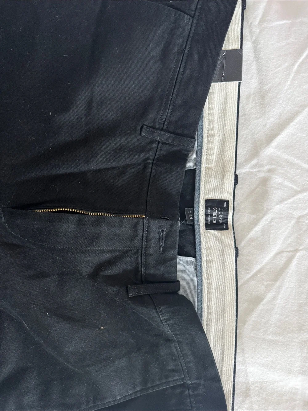 JCrewMen's Black 484 slim chino Pants